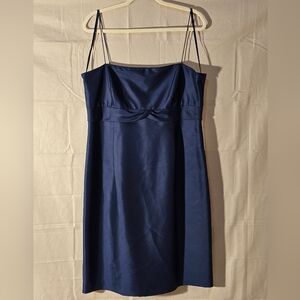 Ann Taylor midi dress, 100% silk, NWT, Navy blue ,Sz 14
